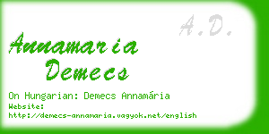 annamaria demecs business card